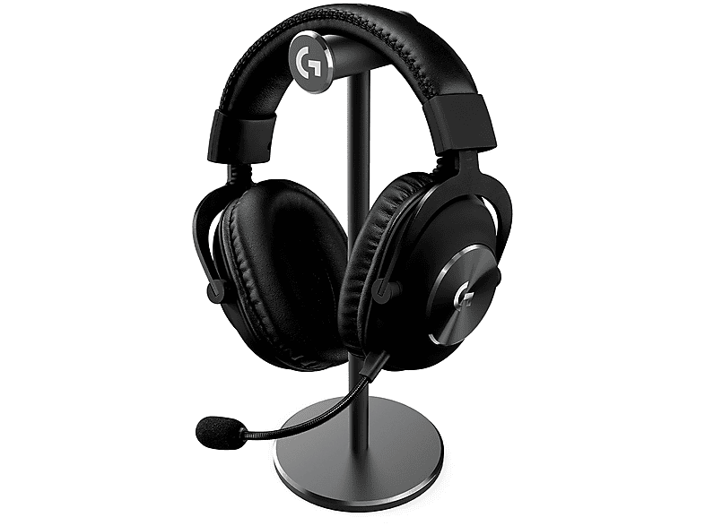 LOGITECH PRO X headset + Stand CUFFIE GAMING, Nero