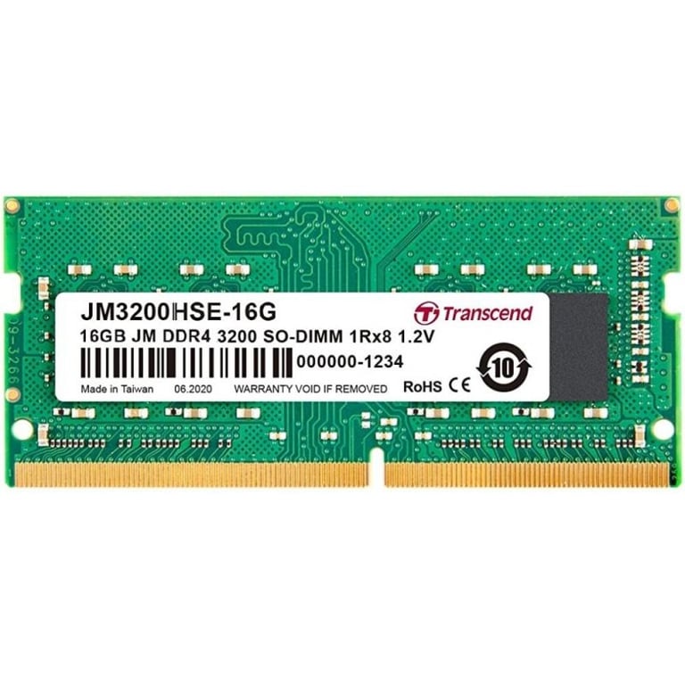 Modulo di memoria Transcend JetRam JM3200HSE-16G 16 GB 1 x 16 GB DDR4 3200 MHz - Nuevo