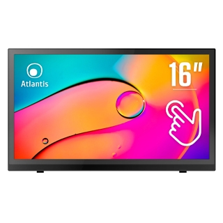 MONITOR ATLANTIS TOUCH LED 15,6 Wide A05-T16A-VHM 1920x1080 15ms 255/204 cd/m² 700:1 (10M:1) VESA MM VGA HDMI 10 Tocchi