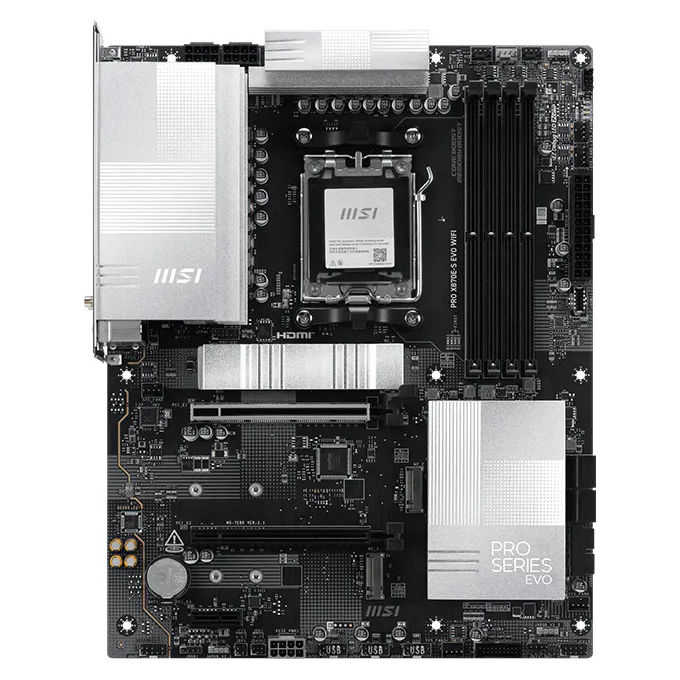 MSI PRO X870E-S EVO WIFI Scheda madre AMD X870E Socket AM5 ATX DDR5 WiFi 7 colore Nero