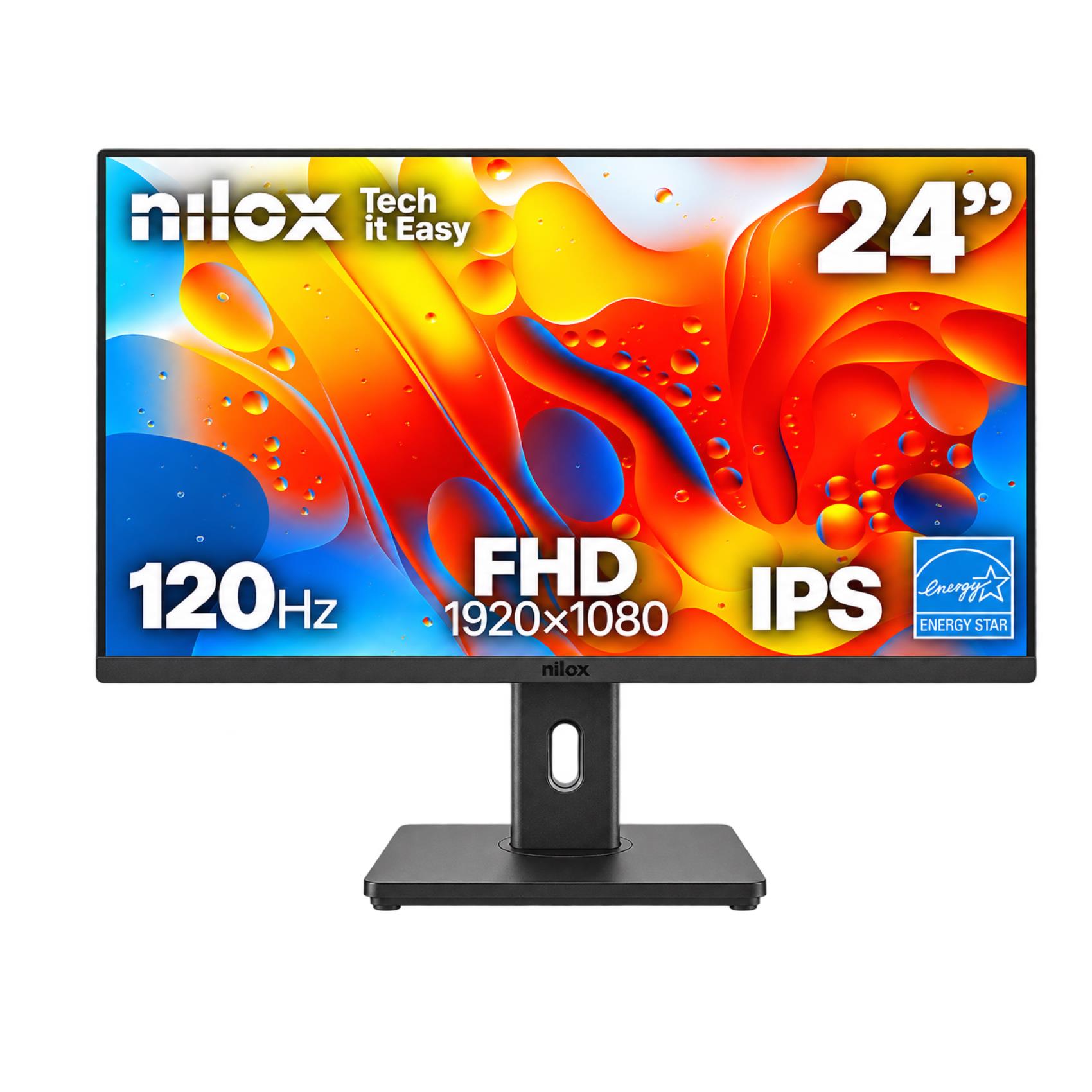 Nilox Monitor 24 Ips FHD Speaker Vga Hdmi Dp Reg Energy Star NXM24REGES120