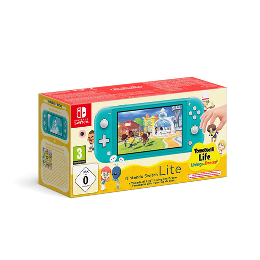 Nintendo Switch Lite + Tomodachi Life console da gioco portatile 14 cm (5.5'') 32 GB Touch screen Wi-Fi Turchese