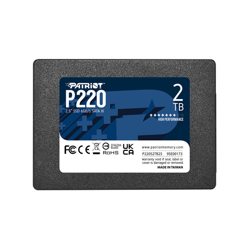 PATRIOT SSD INTERNO P220 2TB SATA3 2,5 Read/Write 550/500 Mbps