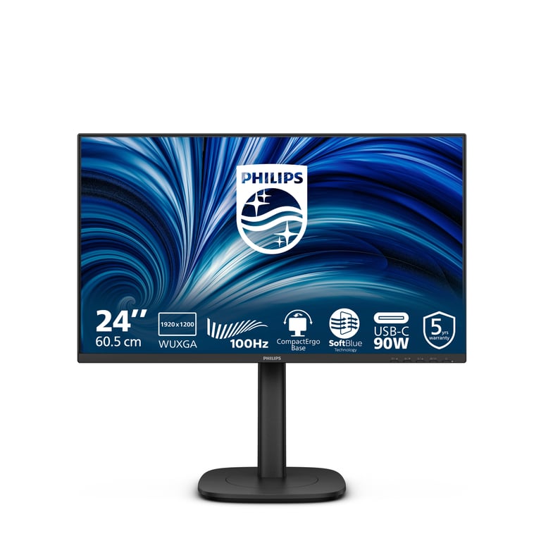 Philips 3000 series 24B2U3301D/00 schermo piatto per PC 61,2 cm (24,1 ) 1920 x 1200 pixel WUXGA LCD Nero - Nuevo