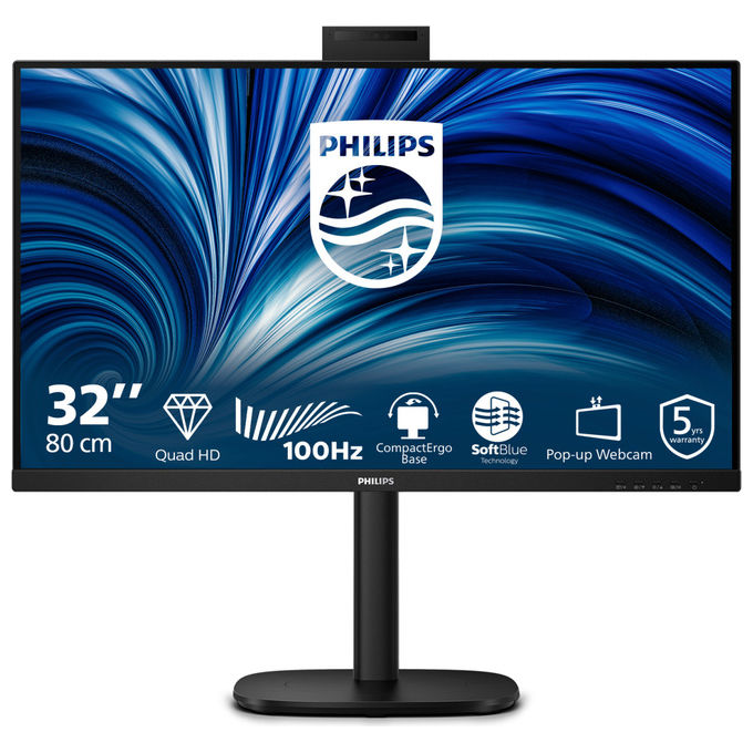 Philips Monitor PC 32B2U3601H-00 31.5'' Quad HD LCD Nero