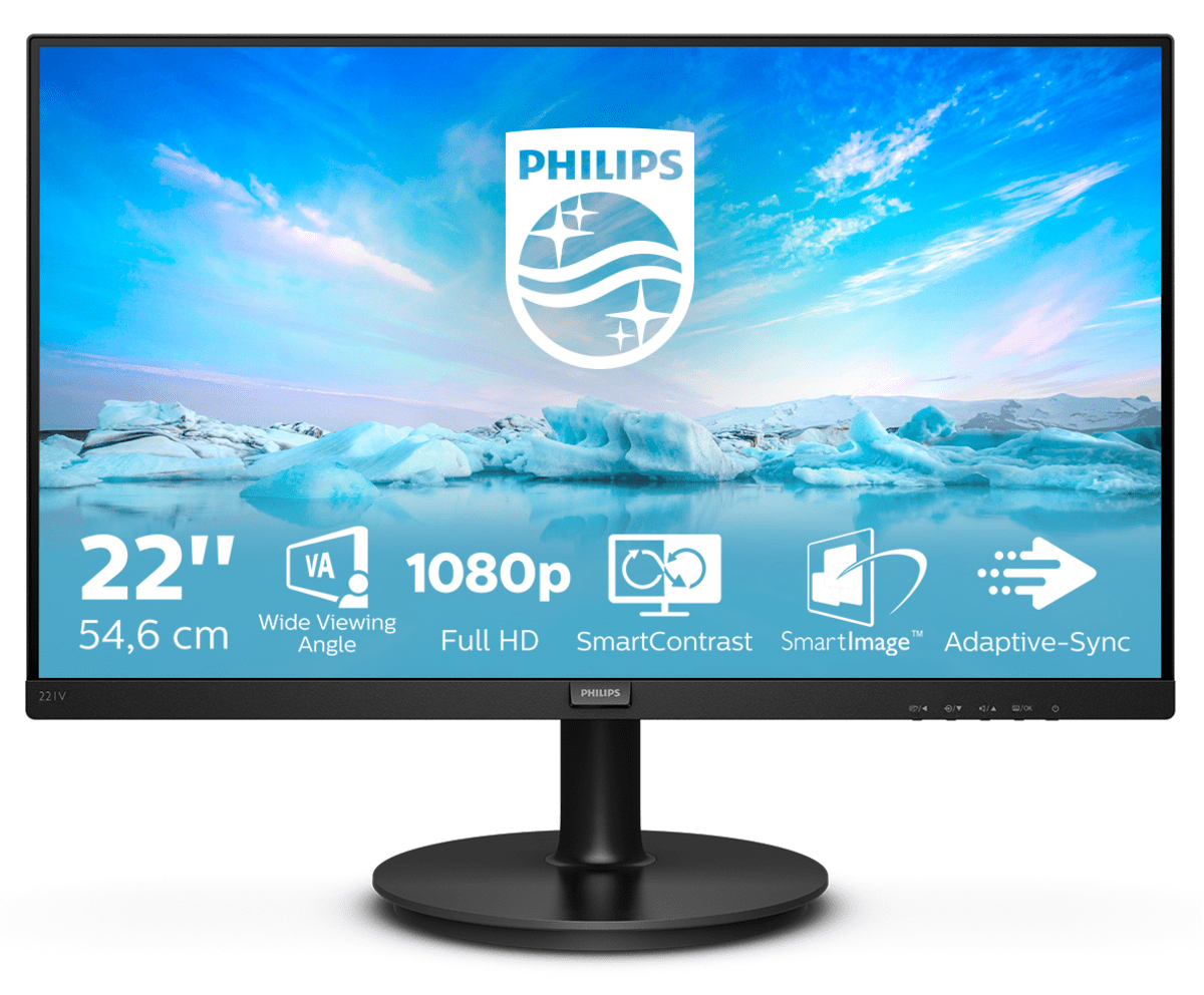 Philips V Line 221V8/00 Monitor PC 54,6 cm (21.5") 1920 x 1080 Pixel Full HD LED Nero