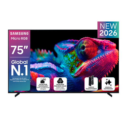 Samsung 75'' Micro RGB R85H 4K Vision AI Smart TV (2026)