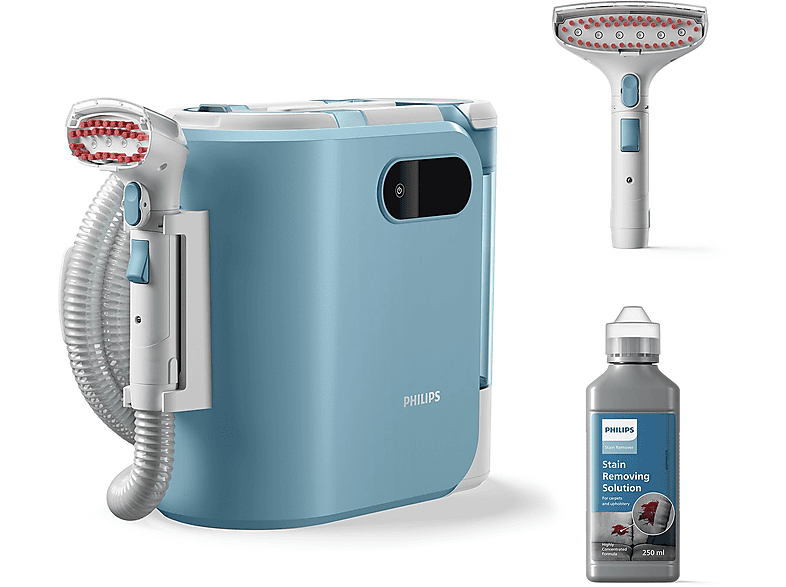 SMACCHIATORE PHILIPS Smacchiatore portatile Serie 3000 XW3193/11, Potenza 400 W, Azzurro/Bianco