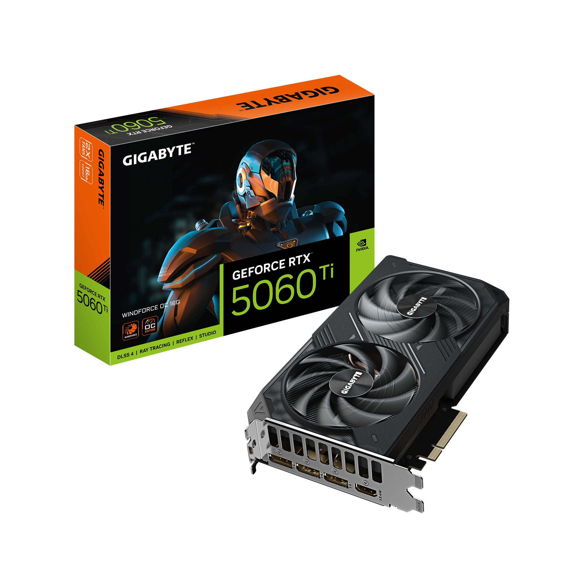 SVGA GIGABYTE GV-N506TWF2OC-16GD RTX 5060 Ti 16GDDR7 128bit 2587Mhz-o.c. PCIe5.0 HDMI 3xDP 7680x4320 650W 2slot