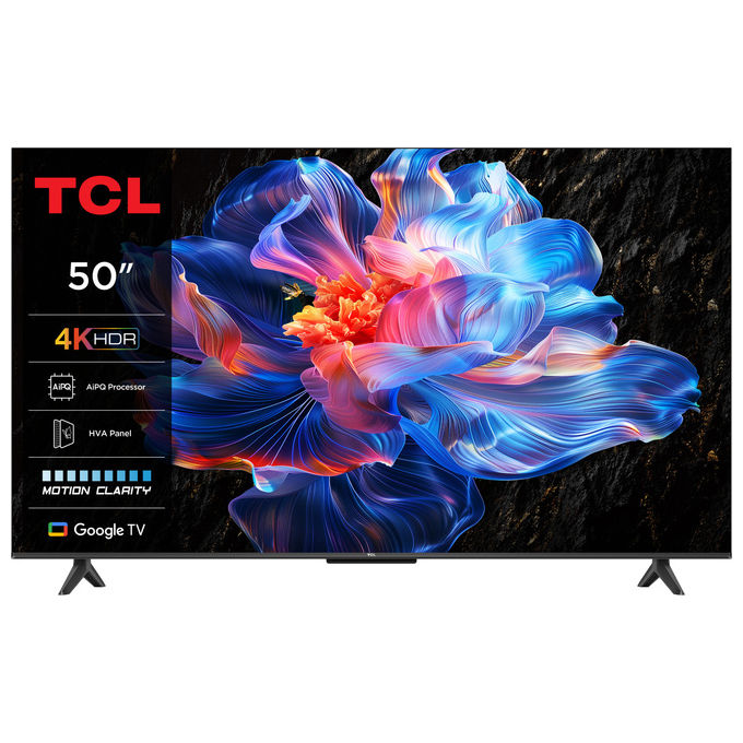 TCL 50P69K Serie P69K Smart TV 4K Ultra HD 50'' LED Direct-LED Google TV HDR10+ Dolby Audio Game Master colore Nero
