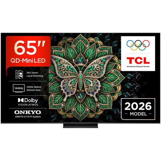 TCL C6K Pro TV 65C6K PRO 65'' QD-Mini LED TV, 4K HDR 1000 nits, 242 dimming zones, Google TV, Dolby Vision & Atmos, 2.1 Onkyo, 144Hz, AirPlay 2