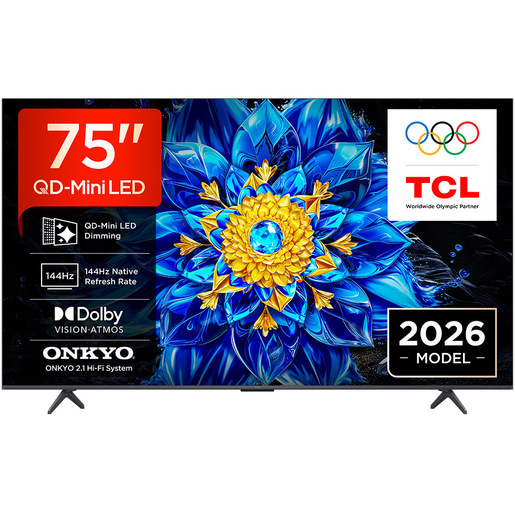 TCL P8L TV 75P8L – QD-Mini LED 75'', 4K HDR, Google TV, 144Hz VRR, Audio Onkyo 2.1