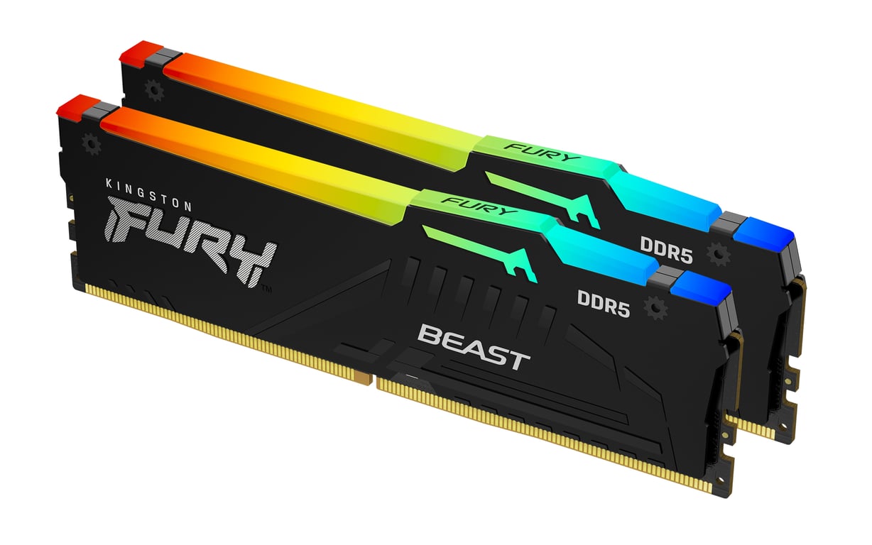 Tecnologia Kingston FURY Beast 32 GB 5600 MT/s DDR5 CL36 DIMM (set di 2) RGB - Nuevo