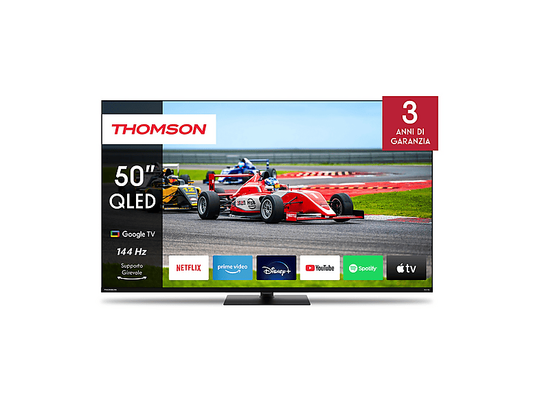 THOMSON 50QG7C14, Smart TV QLED 50'', 4K, Dolby Atmos, Google TV, Chromecast, Media Player