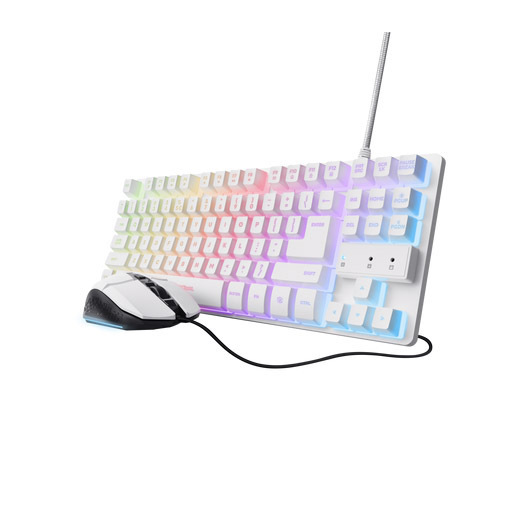Trust 25795 tastiera Mouse incluso Gaming USB QWERTY Italiano Bianco