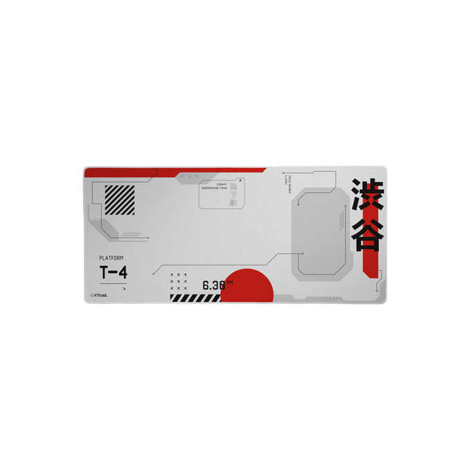Trust 8713439257175 Tappetino Mouse Gaming XXL Nero Grigio Rosso Bianco 90x40 cm