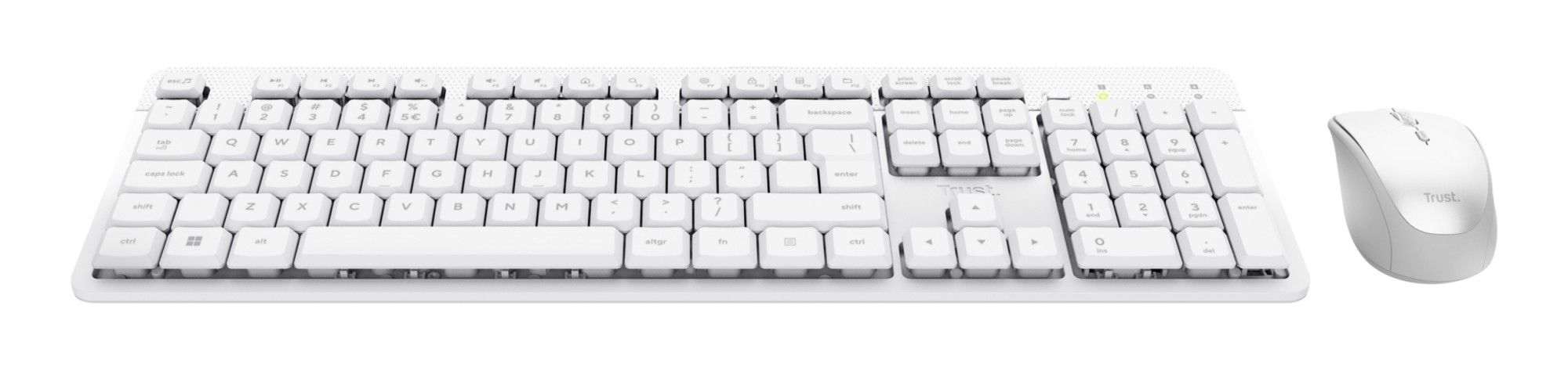 Trust Bundle Tastiera E Mouse Ody Ii Bianco It