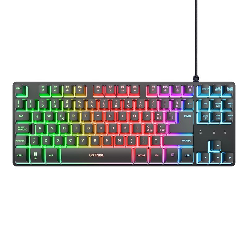 Trust Tastiera Gaming GXT 833 Thado TKL Nero Retroilluminata