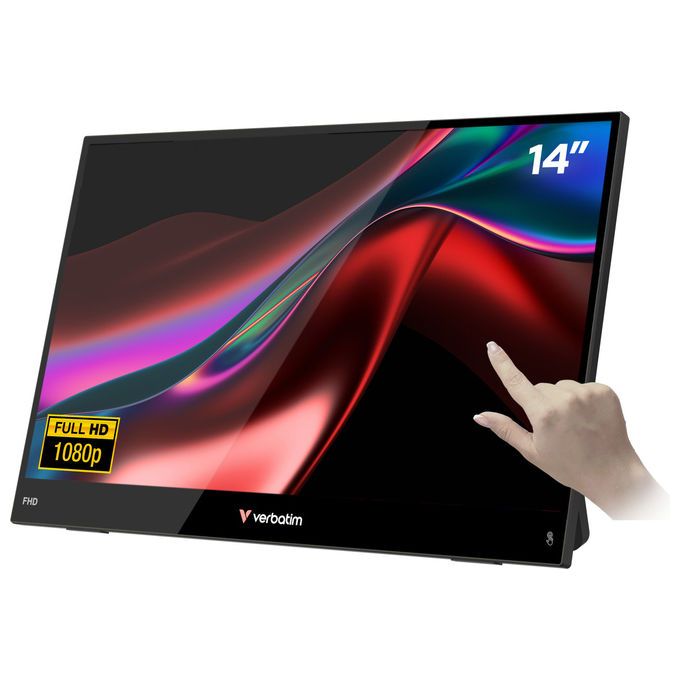 Verbatim 32400V Monitor Portatile Touchscreen 14'' IPS FHD USB-C Ultraleggero Nero