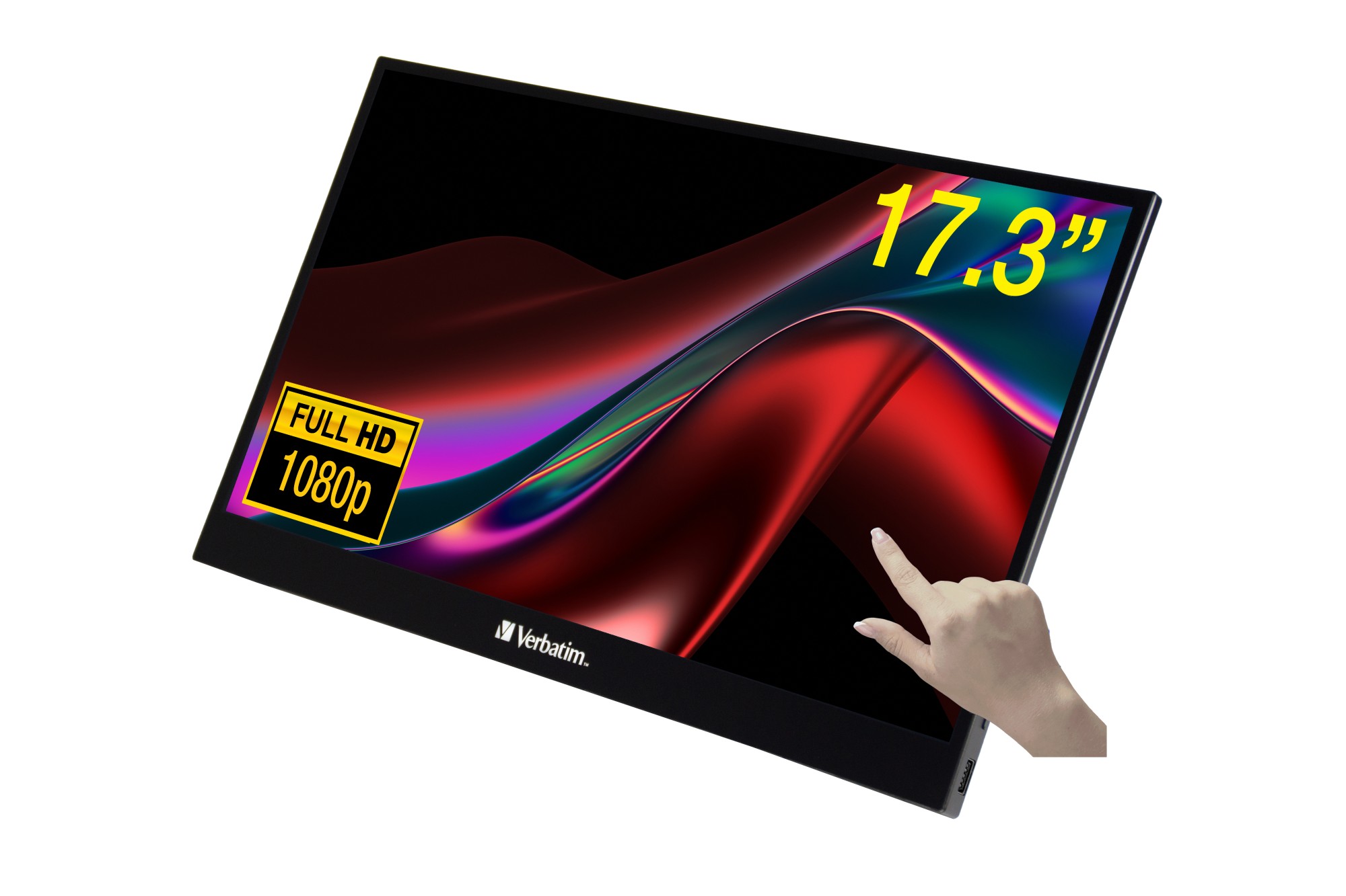 Verbatim 49593 Monitor PC 439 cm (17.3) 1920 x 1080 Pixel Full HD Touch screen Nero