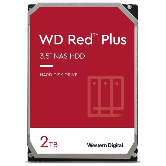 Western Digital WD20EFPX Red Plus HDD Interno 3.5'' 2 TB SATA 6 Gbit-s 5400 rpm Cache 64 MB NAS CMR