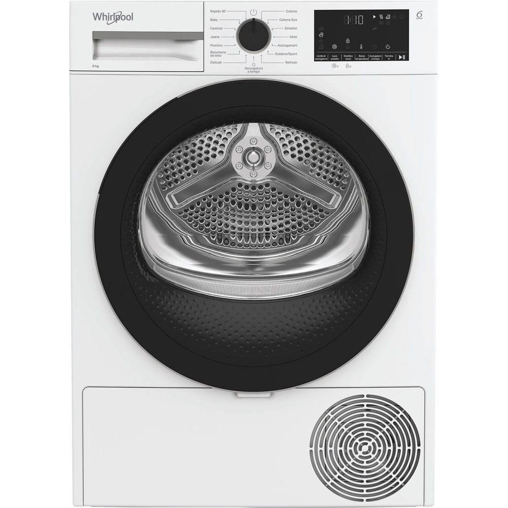 Whirlpool C WD 83M WBS IT, Capacità 8kg, classe D, colore White, Display digitale XL, Slim