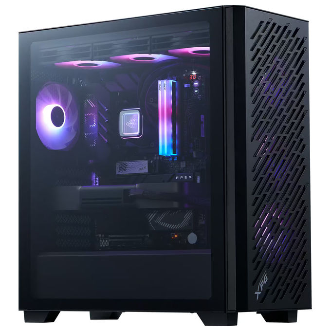 XPG 75261657 VALOR AIR PRO Case PC Midi Tower ATX EATX micro ATX Mini-ATX con Illuminazione Multi-colore e Vetro Temperato colore Nero